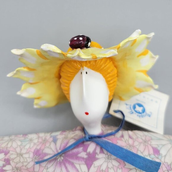 SERGE Poupee Millet Original Doll Floral Body Yellow Sunflower Hat Ladybug - Picture 2 of 12